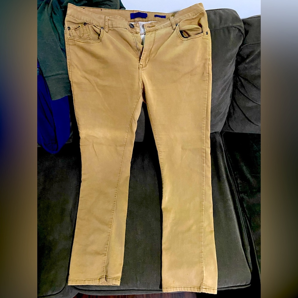 Size 38 Super soft and stretchy tan/brown pants.